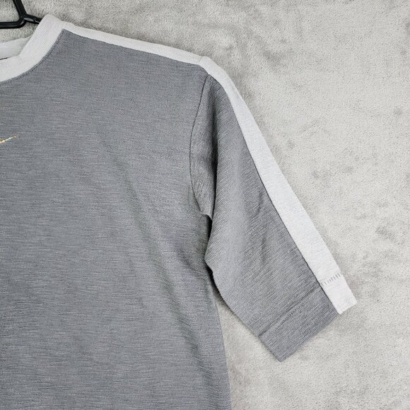 Nike Kids Dri-FIT Shirt 3/4 Sleeve Gray & White Embroidered Swoosh Youth Size XL - Picture 4 of 13